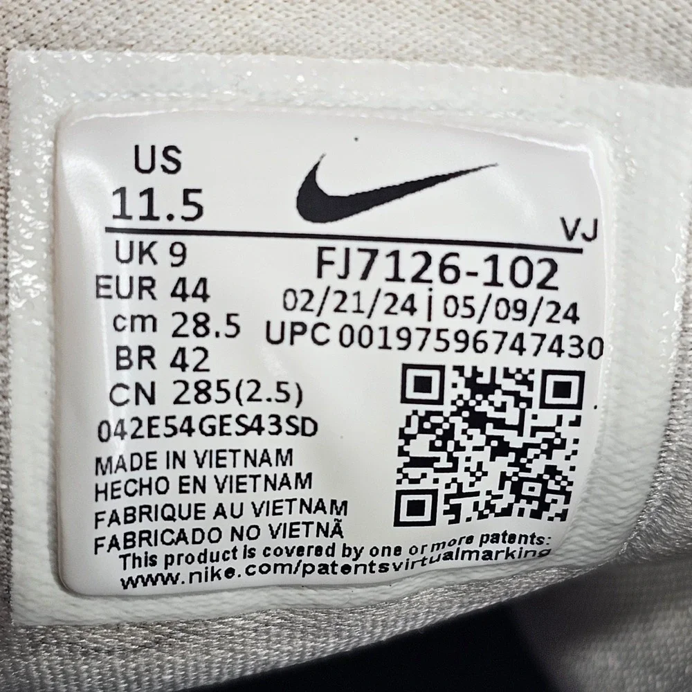 Nike Free Metcon 6 Womens Size 11.5 Light Bone Phantom Training Shoes FJ7126-102